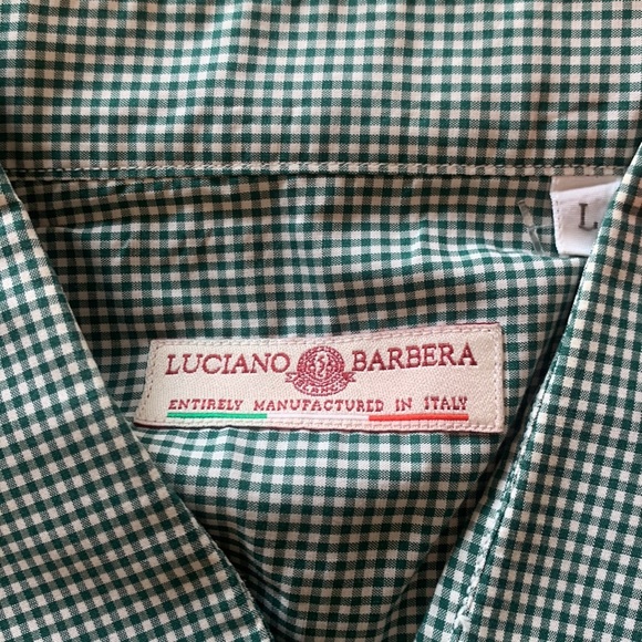 Luciano Barbera L green mini check shirt - Picture 2 of 3